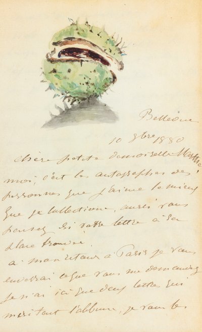 Letter by Édouard Manet
